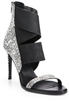 Thumbnail for your product : Helmut Lang Mimeo Lizard-Print Leather High-Heel Sandals