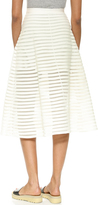 Thumbnail for your product : Cynthia Rowley Denim Mesh Midi Skirt
