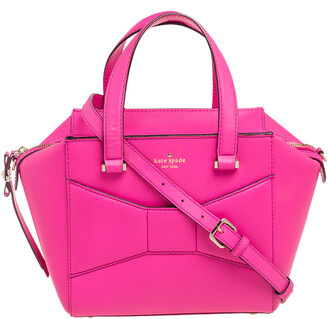 Kate Spade Hot Pink Leather 2 Park Avenue Beau Bow Tote - ShopStyle