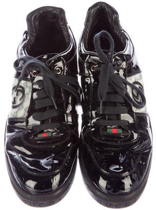 Gucci Web Leather Sneakers