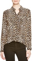 Thumbnail for your product : Equipment Slim Signature Leopard Printed Silk Shirt