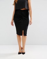 Thumbnail for your product : ASOS Curve Pencil Skirt With Knot Detail