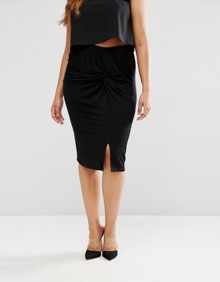 ASOS Curve CURVE Pencil Skirt with Knot Detail