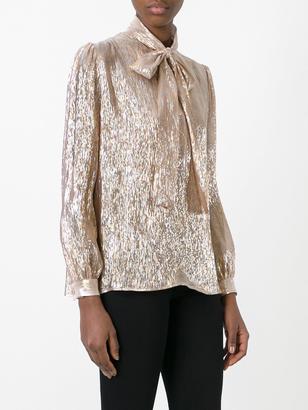 Saint Laurent long sleeve lavaliere blouse