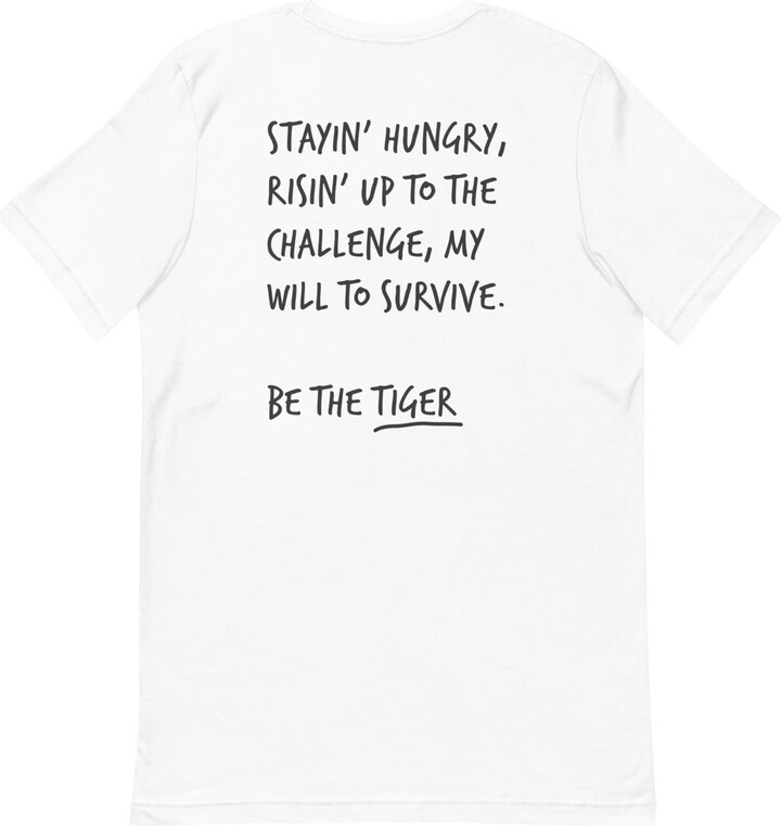 Anchor & Crew White Think Ocean Tiger Aspirations Cotton Embroidered T-Shirt - Women