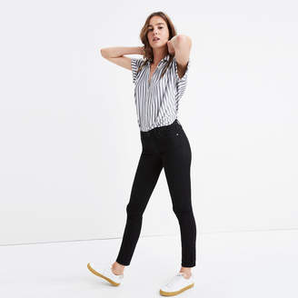 Madewell Tall 8" Skinny Jeans in Black Frost