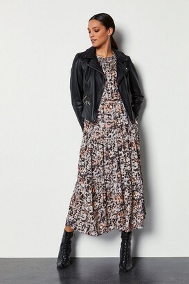 Karen Millen Tiered Midi Dress With Shirring