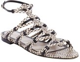 Thumbnail for your product : Jason Wu black and white spotted snake embossed leather strappy sandals