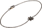 Thumbnail for your product : Black Diamond Stone & Blackened Gold Flower Charm Bracelet