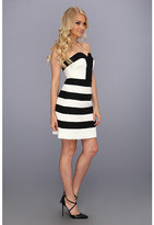 Thumbnail for your product : Laundry by Shelli Segal Strapless Mixed Media Fit and Flare Satin Dress