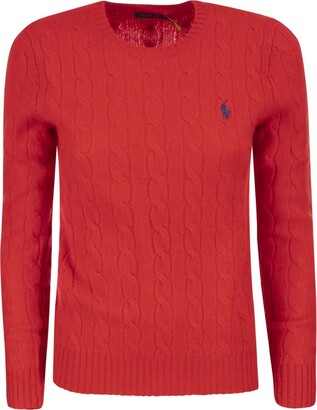 Polo Ralph Lauren Women's Red Sweaters on Sale | ShopStyle