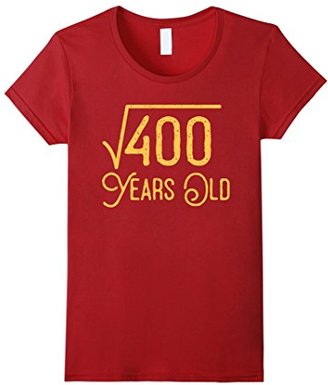 Women's 20th Birthday Gift 20 Years Old Square Root of 400 T-Shirt Small