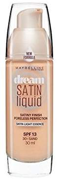 Maybelline Dream Satin Liquid Foundation 30 Sand 30ml (Pack of 6)