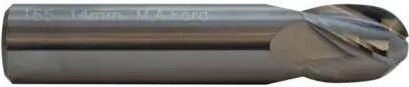 M.A. Ford M. A. FORD 16555120 Tuffcut Gp 4 Flute Ball Nose End Mill Stub, 14.0Mm