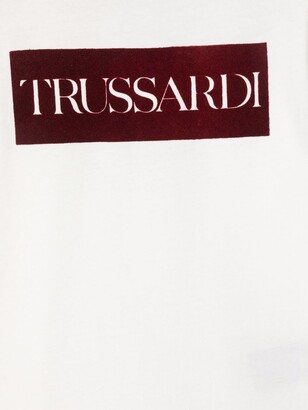 Trussardi Junior box logo-print cotton T-shirt