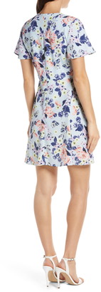French Connection Armoise Floral Crepe Fit & Flare Dress