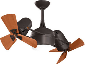 Matthews Fan Company 41" Dagny 6 - Blade LED Dual Ceiling Fan with Remote Control and Light Kit Included