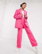 Thumbnail for your product : Collusion oversized cord blazer in pink