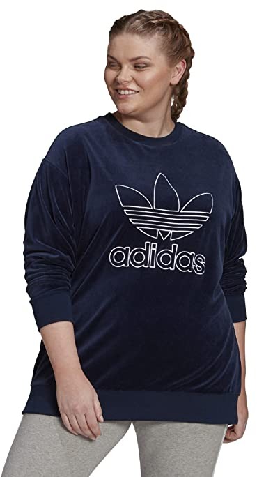 adidas navy sweatshirt womens
