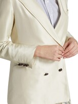 Thumbnail for your product : Black Iris Silk Double-Breasted Blazer
