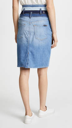 7 For All Mankind Patchwork Corset Skirt