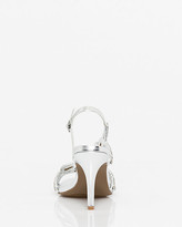 Thumbnail for your product : Le Château Embellished Metallic Faux Leather Slingback