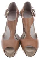 Thumbnail for your product : Brunello Cucinelli Distressed Platform Pumps
