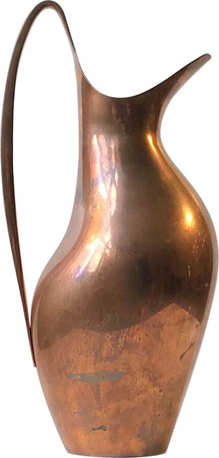 Vintage Masterpiece Pitcher In Copper By Henning Koppel For Georg Jensen