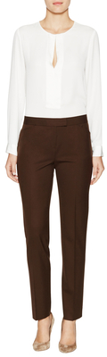 Lafayette 148 New York Stretch Wool Narrow Ankle Pant