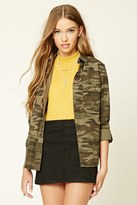 Thumbnail for your product : Forever 21 FOREVER 21+ Camo Button-Down Jacket