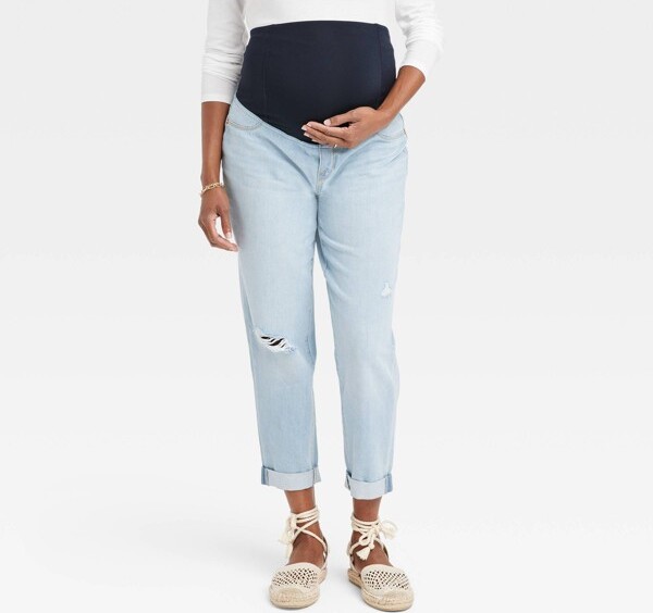 Under Belly Boyfriend Maternity Jeans - Isabel Maternity by Ingrid & Isabel™  Light Wash 00 - ShopStyle