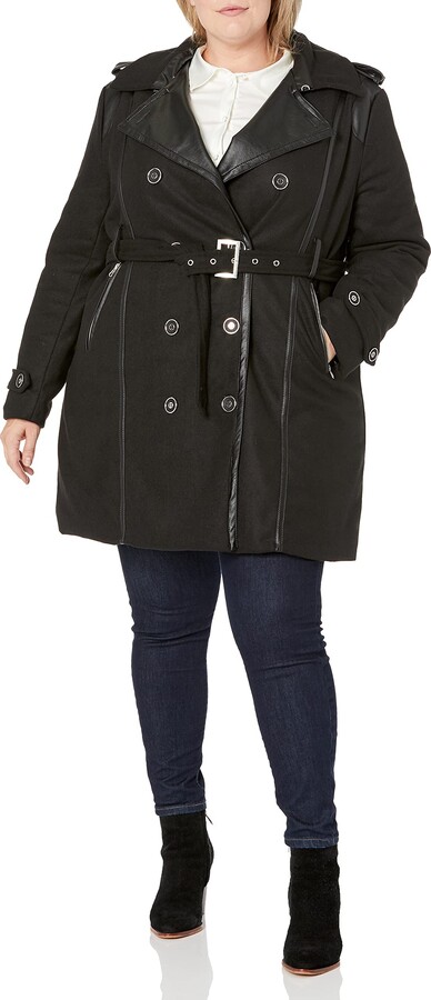 excelled faux leather reversible jacket