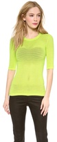Thumbnail for your product : Yigal Azrouel Knit Pointelle Fitted Tee