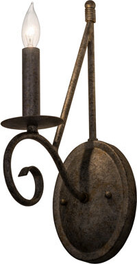 Fleur De Lis Living Grindstaff 1-Light Candle Wall Light