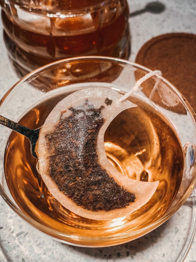 Moon 6 Shaped Tea Bag | Free Shipping 1 Mini Wooden Honeycomb Stick Gift For Moon Lovers Lovers | 6 Bags