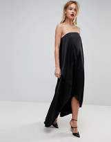 Thumbnail for your product : ASOS Bandeau Wrap Satin Midi Dress