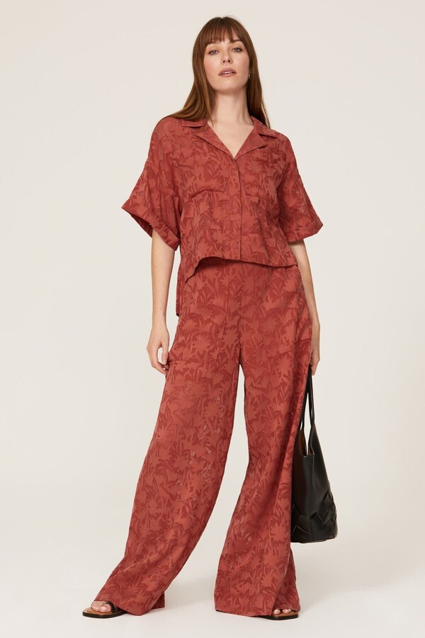 Ted Baker Melanne Wide Leg Pants Red