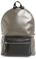 Thumbnail for your product : Alexander McQueen Men's Skull Print Coated Canvas Backpack With Leather Trim - Black