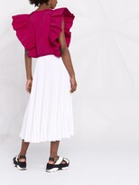 Thumbnail for your product : RED Valentino V-neck ruffled top