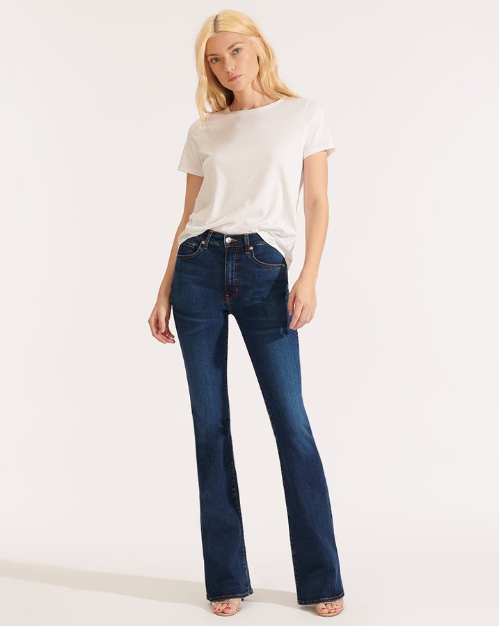 Veronica Beard Beverly High-Rise Skinny Flare Jean - ShopStyle