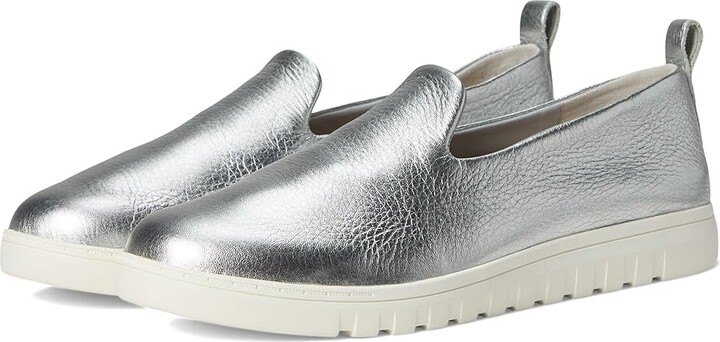Vionic Uptown Willa Women's Shoes Silver Leather : 7 W