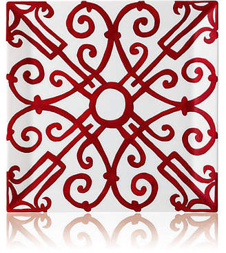 Hermes Balcon Du Guadalquivir Square Plate No. 4 - Red