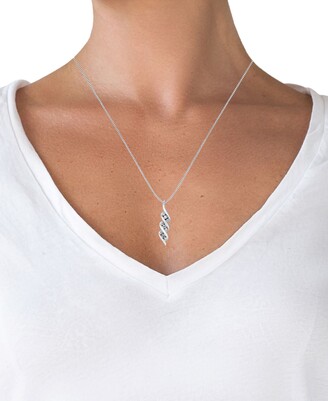 Sirena Diamond Swirl Pendant Necklace (1/3 ct. t.w.) in 14k White Gold