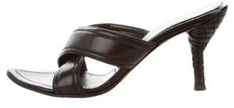 Saint Laurent Leather Slide Sandals