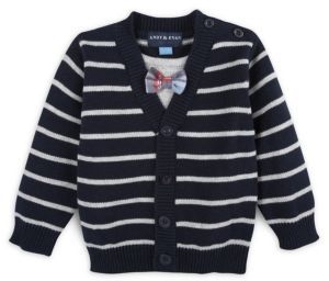 Andy & Evan Baby's Two-Piece Stripe Sweater and Knitted Bottom Cotton Set