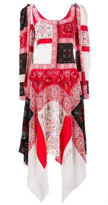 Alexander McQueen patchwork long dress