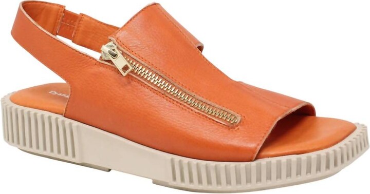 Django & Juliette Women's Inglish Sandals In Orange/almond