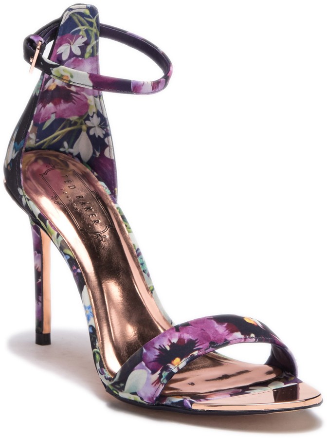 floral ankle strap sandals
