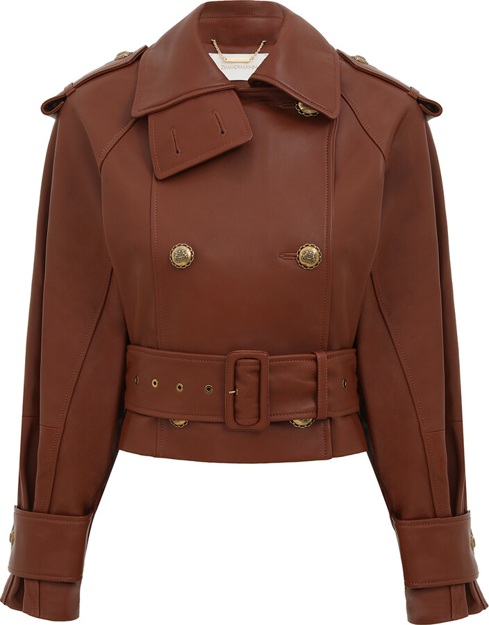Zimmermann Hypnotic Leather Crop Trench