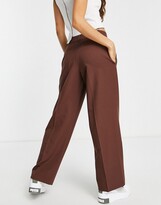 Thumbnail for your product : ASOS Petite ASOS DESIGN Petite everyday boy slouch trousers in chocolate